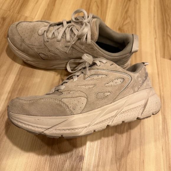Hoka Clifton L Suede Sneakers, women’s size 8.5, color: shifting sand/dune - Picture 6 of 10
